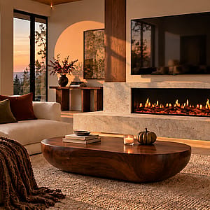 Fall fireplace d&eacute;cor ideas inspired by 2026 interior trends