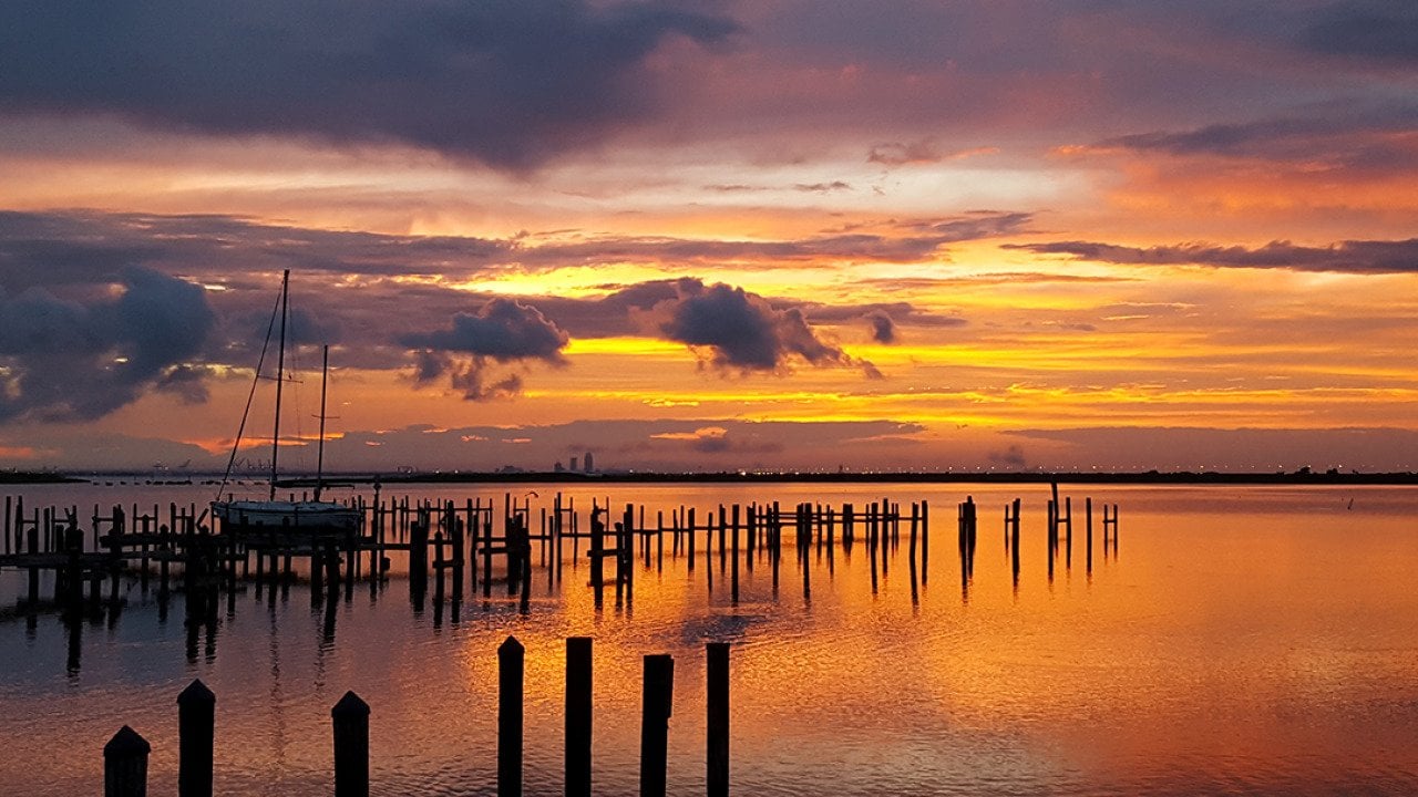 A view of the sunset in Daphne, Alabama.