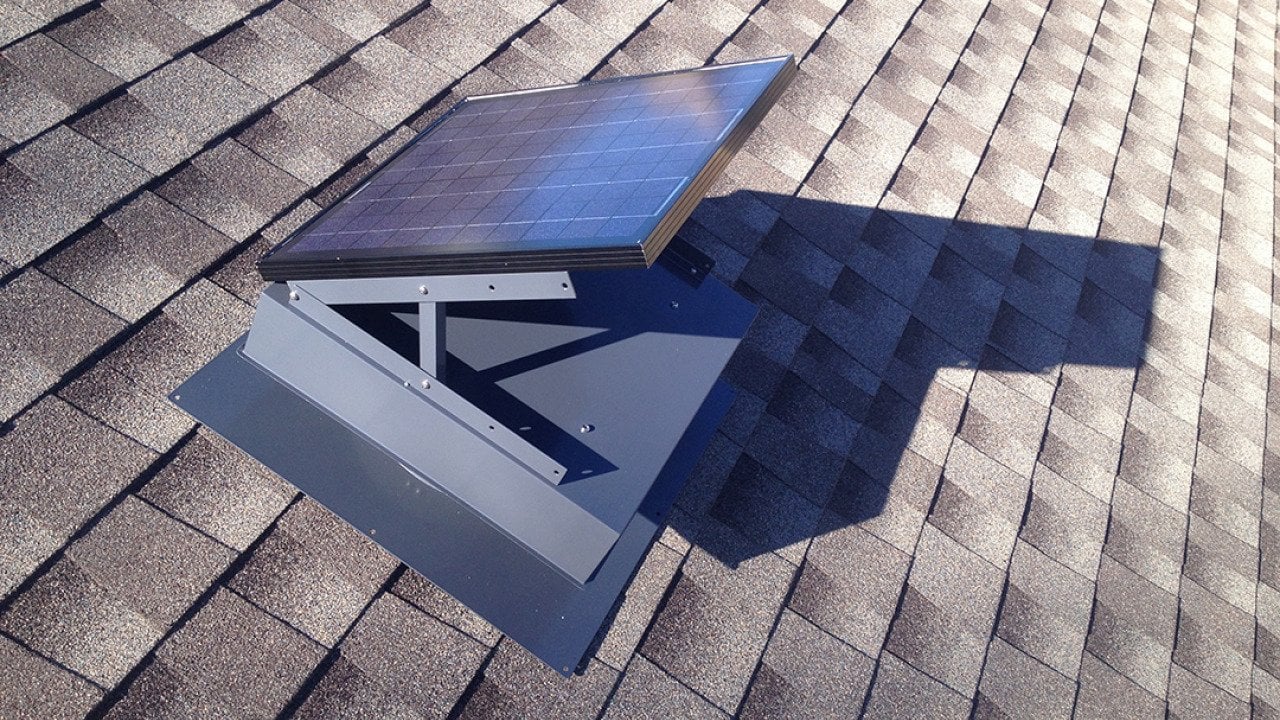 A solar attic fan.