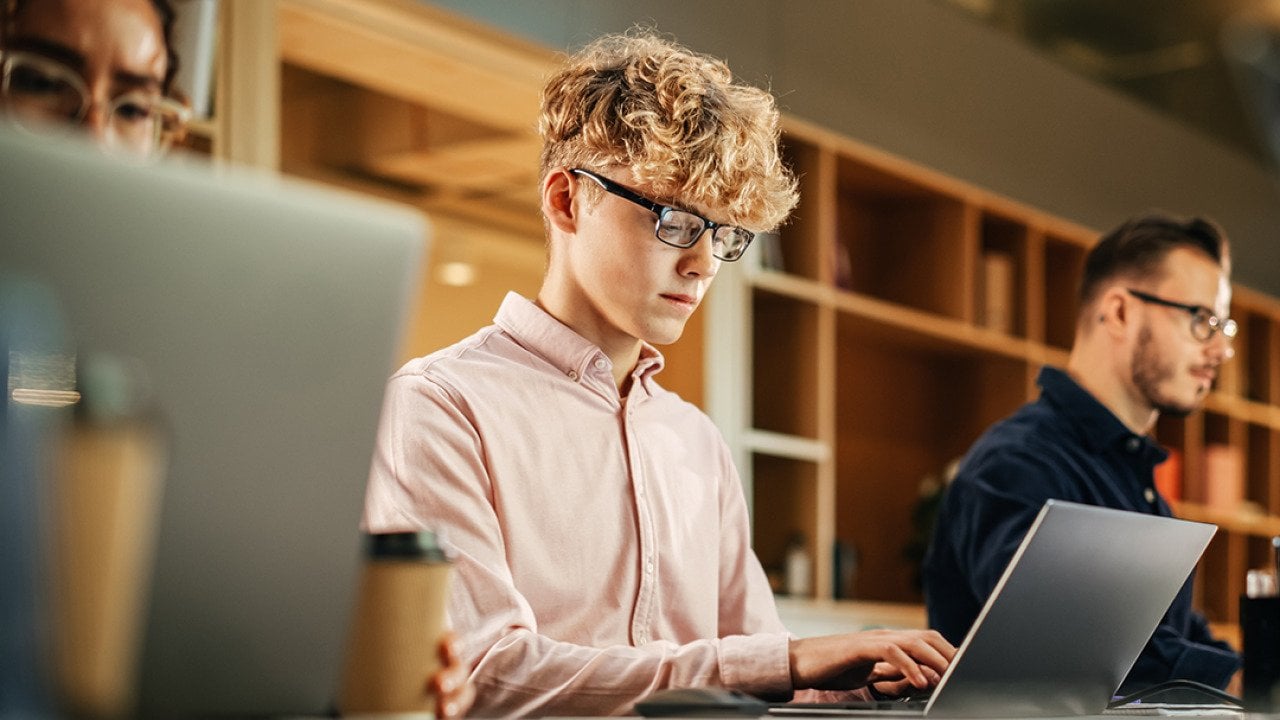 A group of software engineers working using their laptops.