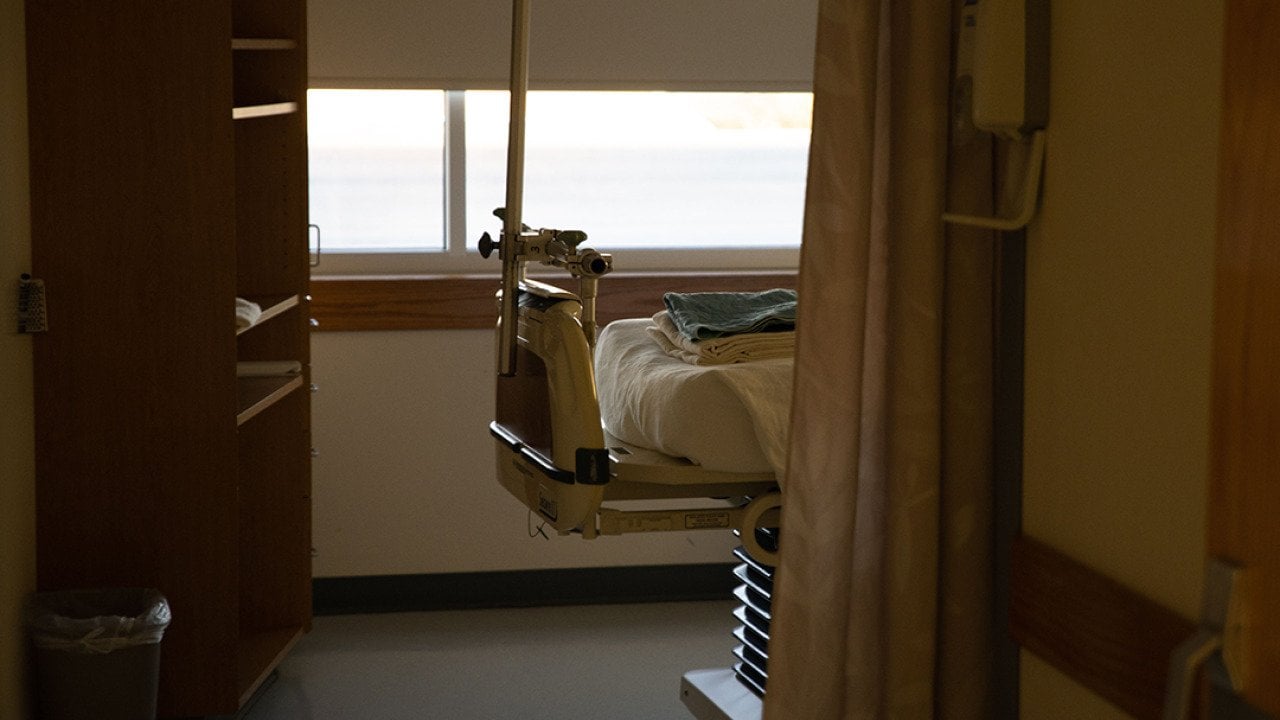 A hospital room in Van Wert County Hospital, Ohio.