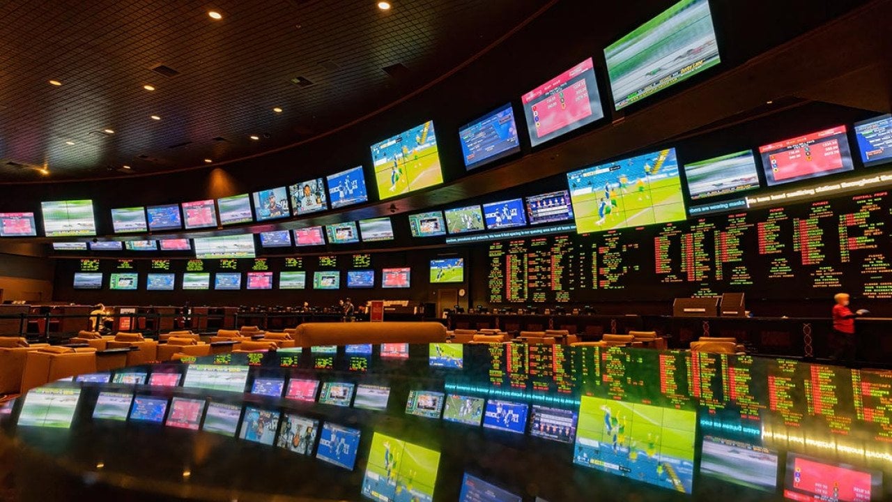 Sports bar of the Sunset Station Casino in Las Vegas, NV.