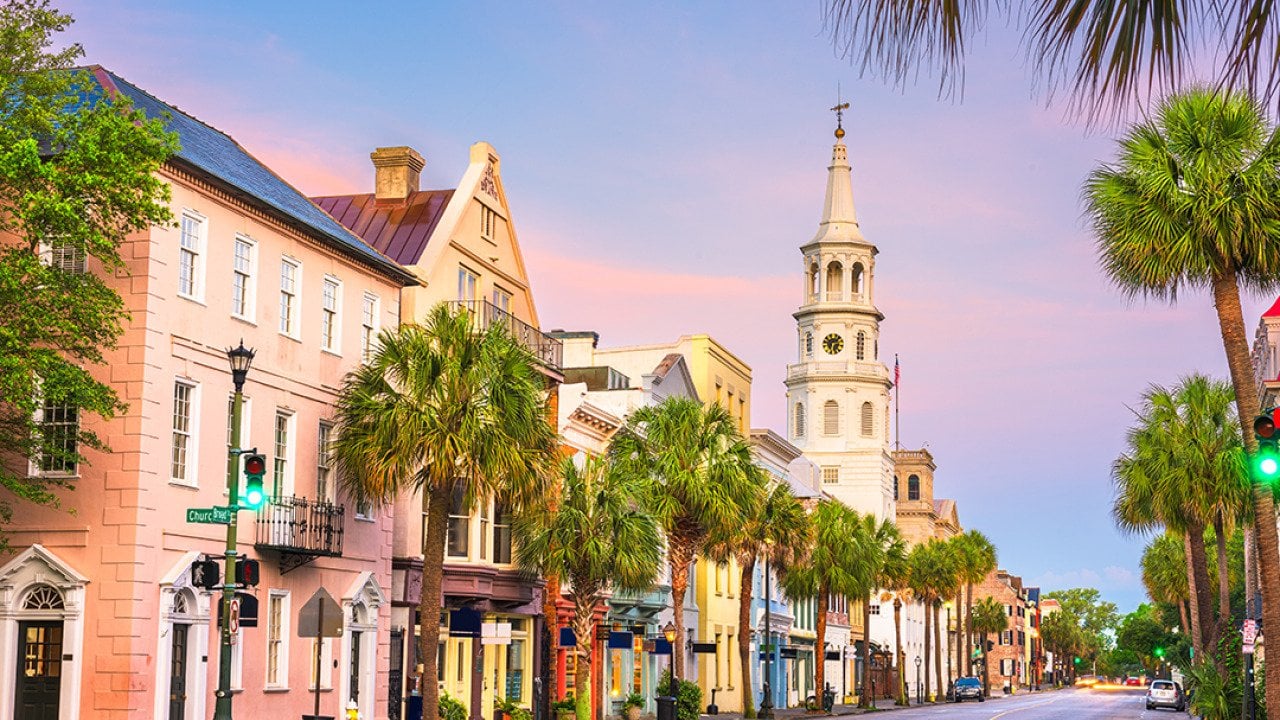 The French Quarter neighborhood in Charleston, South Carolina.