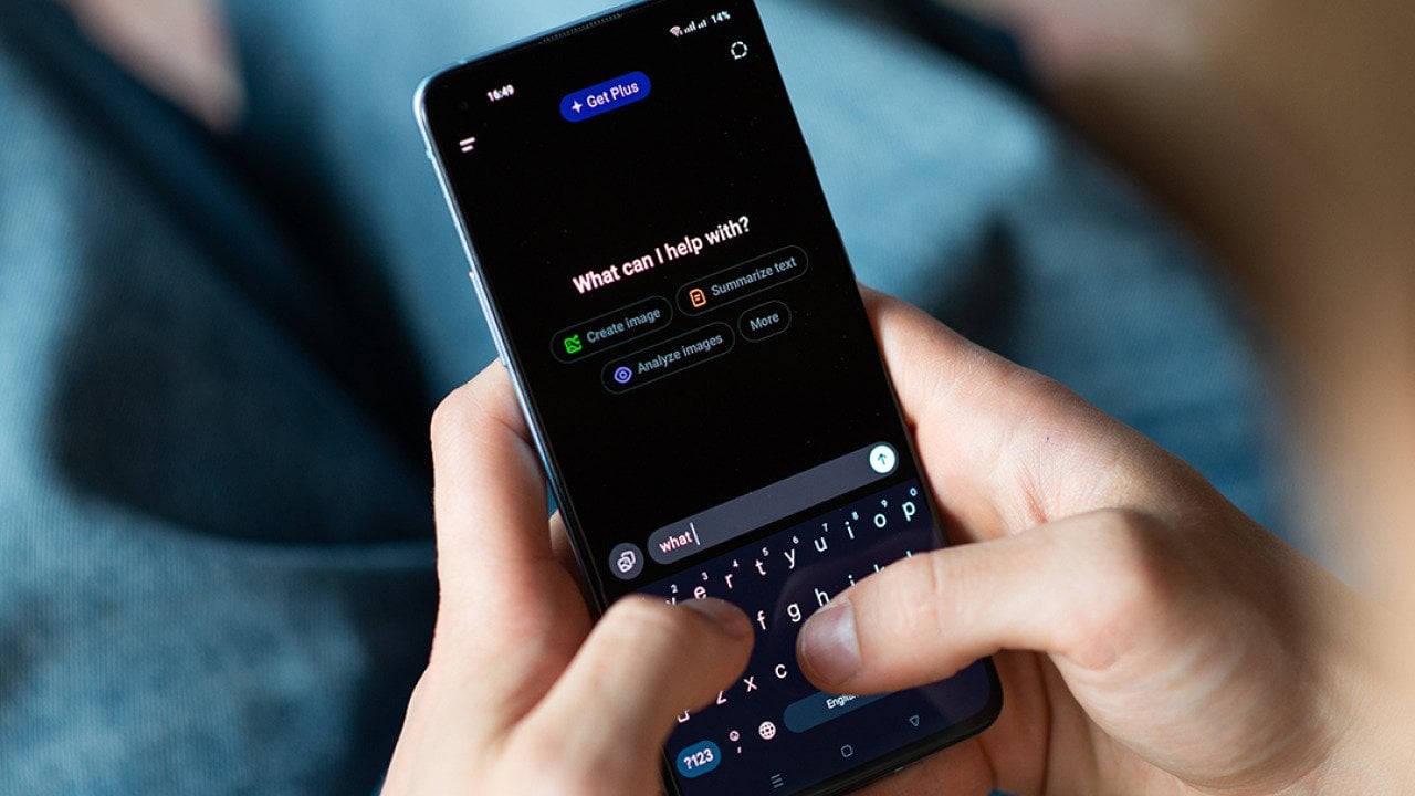 The ChatGPT app on a user's smartphone.