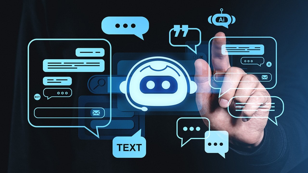 A futuristic digital AI interface.