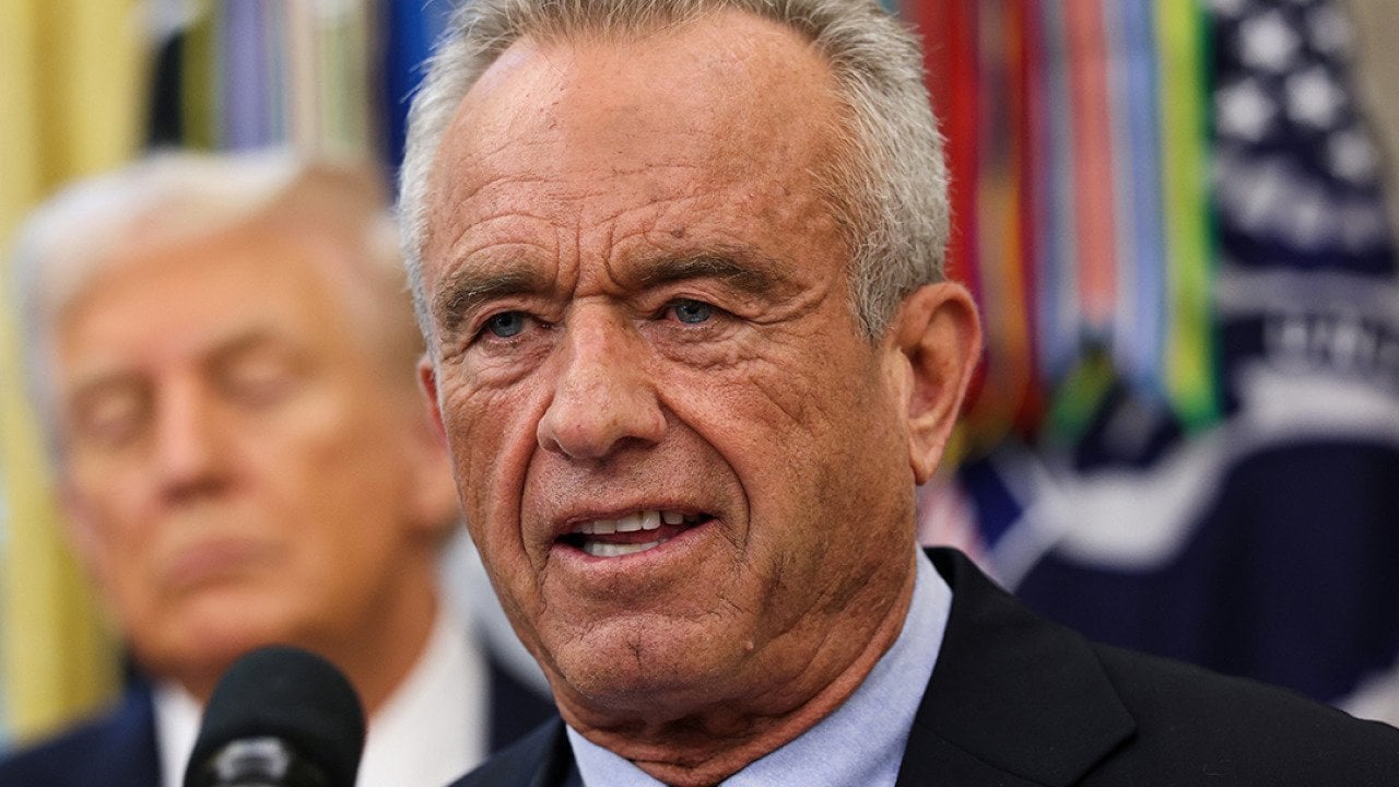U.S. Secretary of Health and Human Services Robert F. Kennedy Jr. speaks after U.S. President Donald Trump announced a deal with Pfizer to lower Medicaid drug prices in the Oval Office of the White House on September 30, 2025 in Washington, DC.