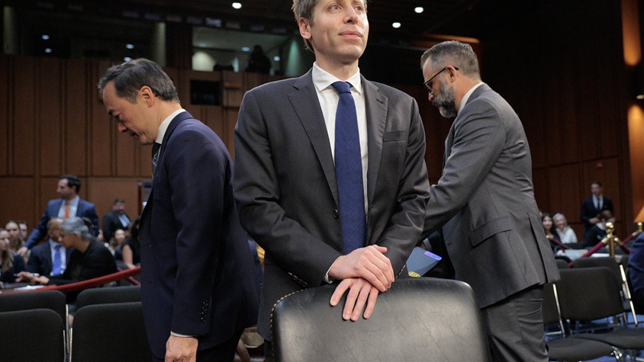 OpenAI CEO, Sam Altman, arrives to testify before the Senate Committee on Commerce, Science, and Transportation in the Hart Senate Office Building on Capitol Hill on May 08, 2025 in Washington, DC.