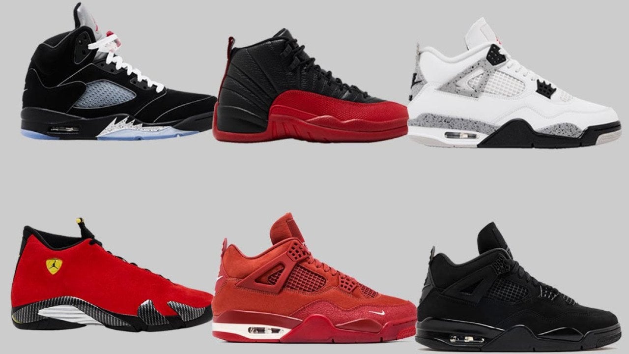 A composite photo featuring the top six memorable sneaker releases of 2025.