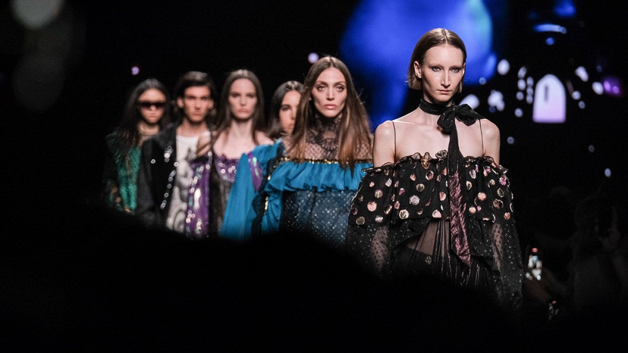 Models walking the runway.