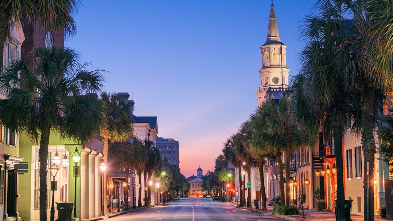 A view of the French Quarter section in Charleston, South Carolina.