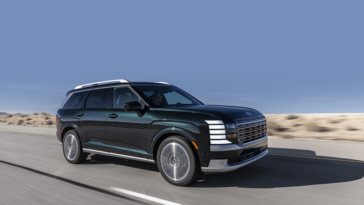 A Hyundai 2026 Palisade SUV on the road.