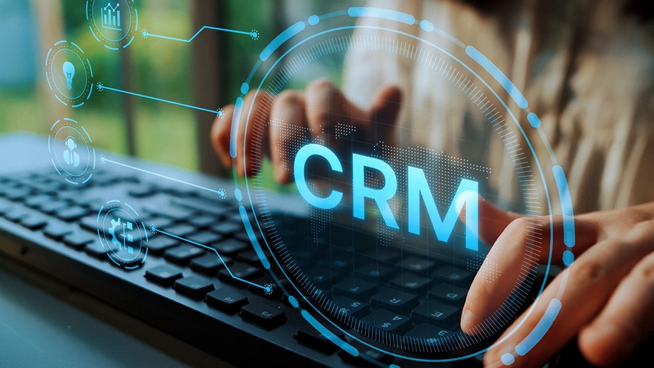 An analyst evaluating data through CRM or Customer Relationship Management.