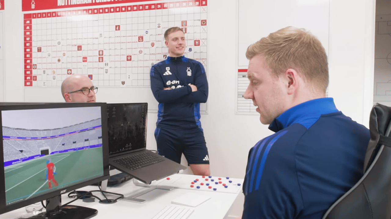 Premier League coaching staff using Genius Sports’ analytics platform.