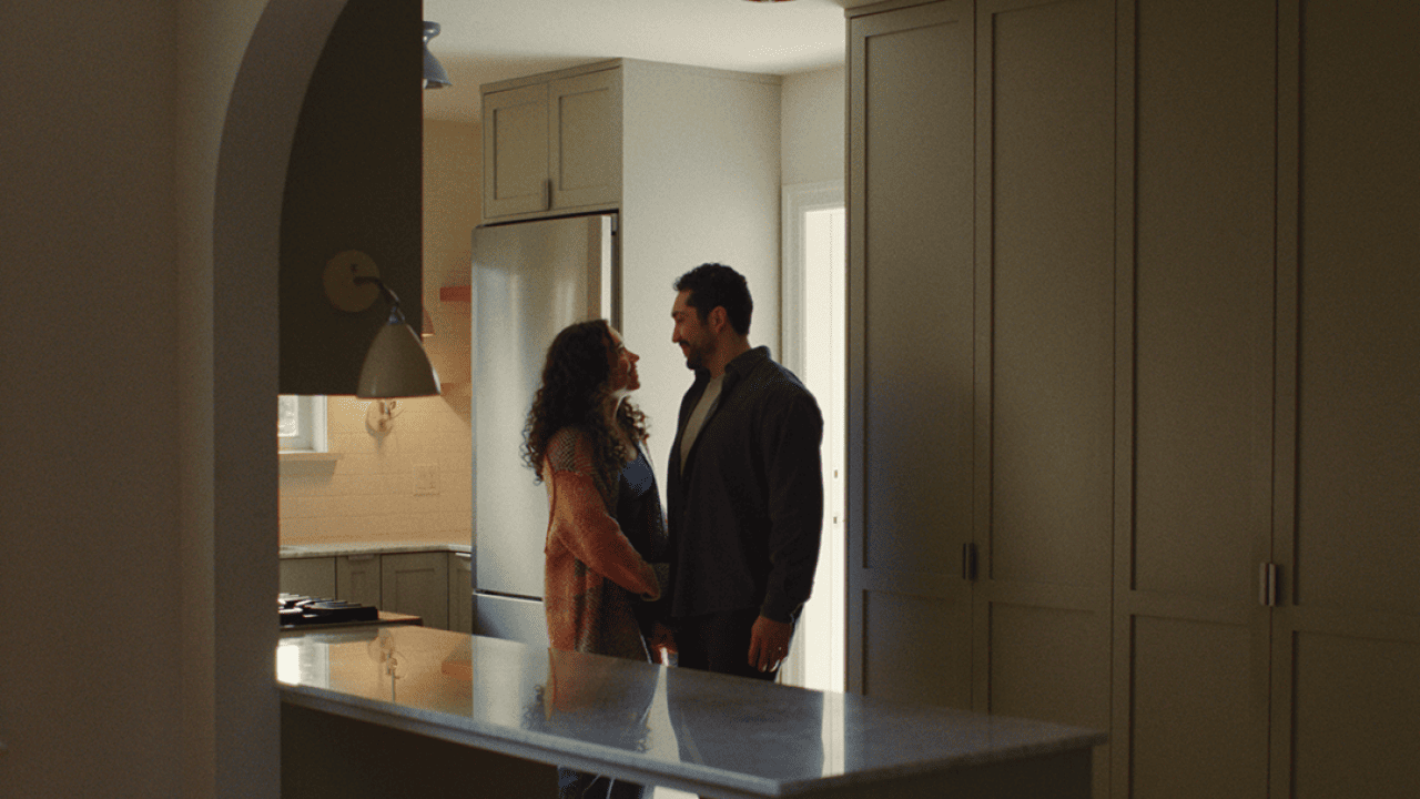 A couple inspecting a new home.