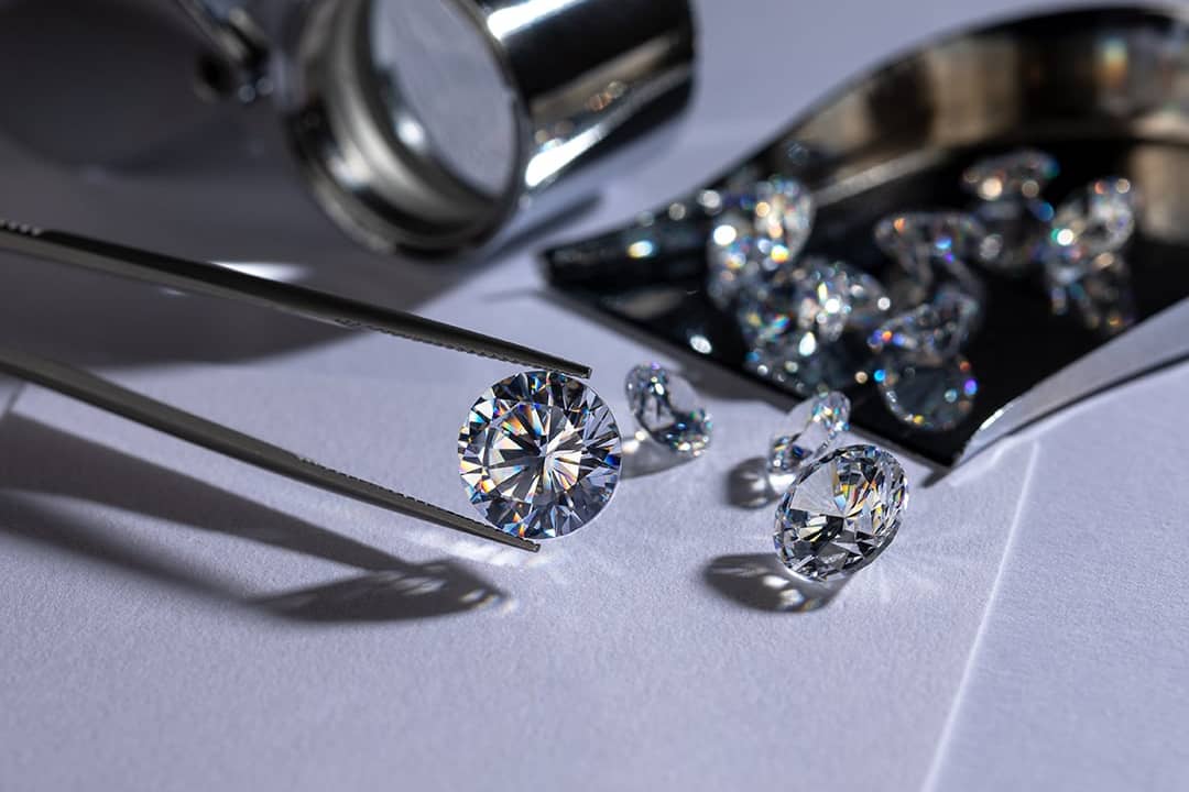 Synthetically grown diamonds of various cuts