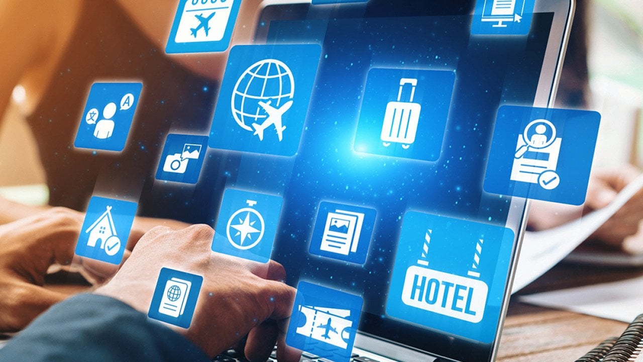 Conceptual graphics of a digital travel planning system