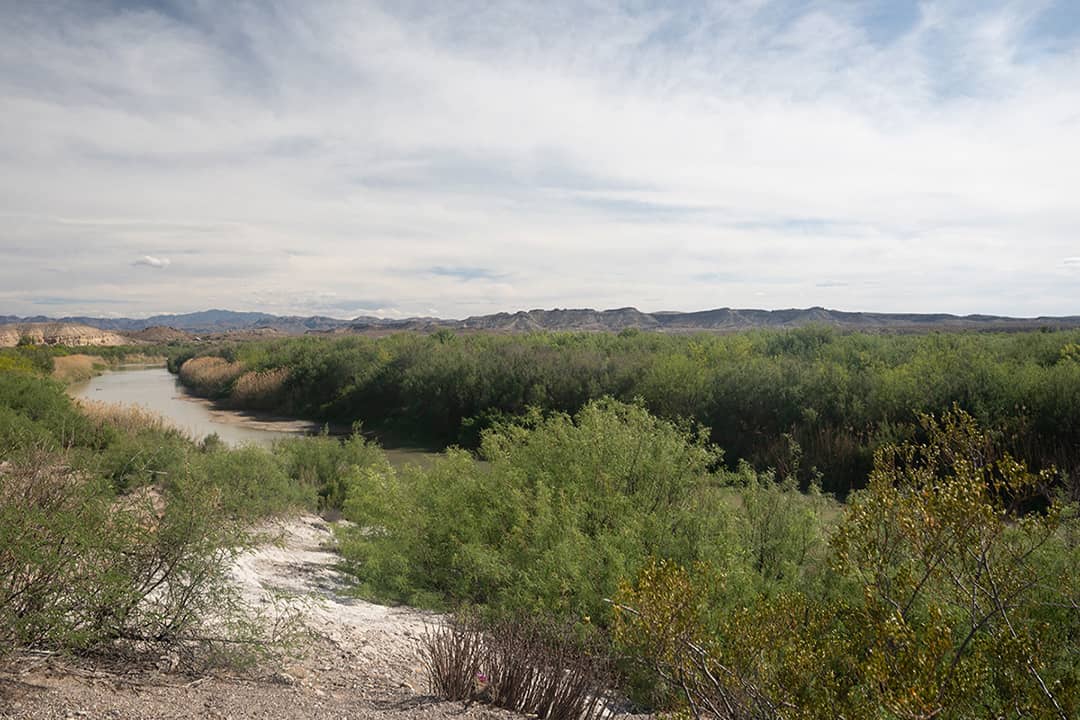 The banks of the Rio Grande near Presidio, Texas.