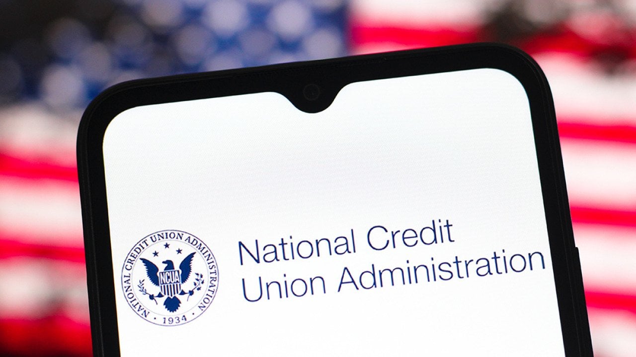 The National Credit Union Administration logo displayed on a smartphone screen.