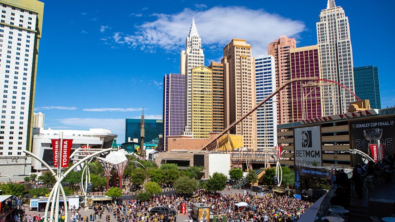 ILLENIUM performs a free concert for fans prior to the start of Game 3 of the Stanley Cup Finals between the Vegas Golden Knights and the Carolina Hurricanes on June 06, 2026 at T-Mobile Arena in Las Vegas, Nevada.