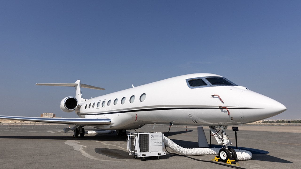 A Gulfstream G700 in Bahrain International Airport.