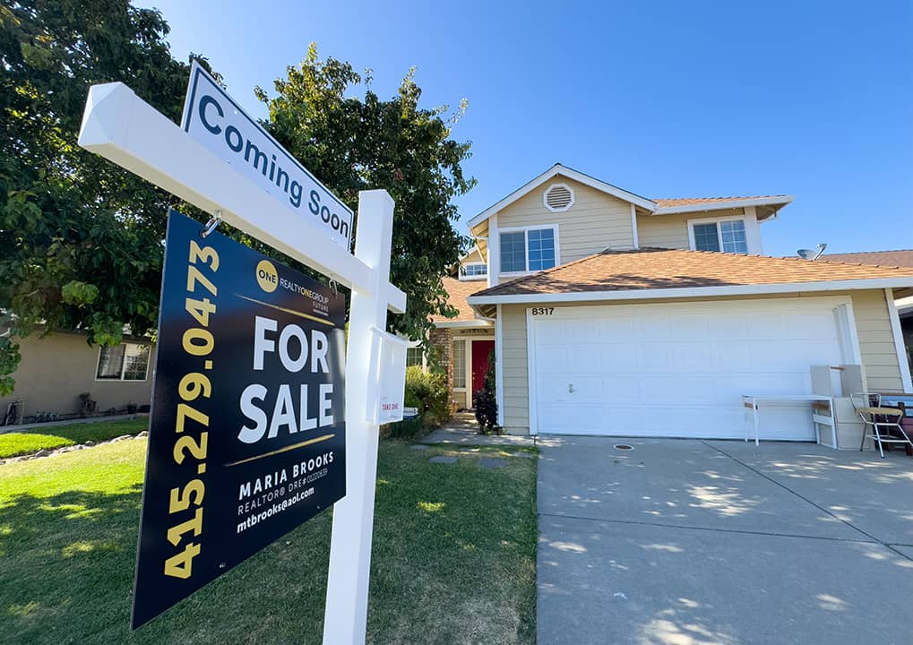 A 2-story suburban home for sale.