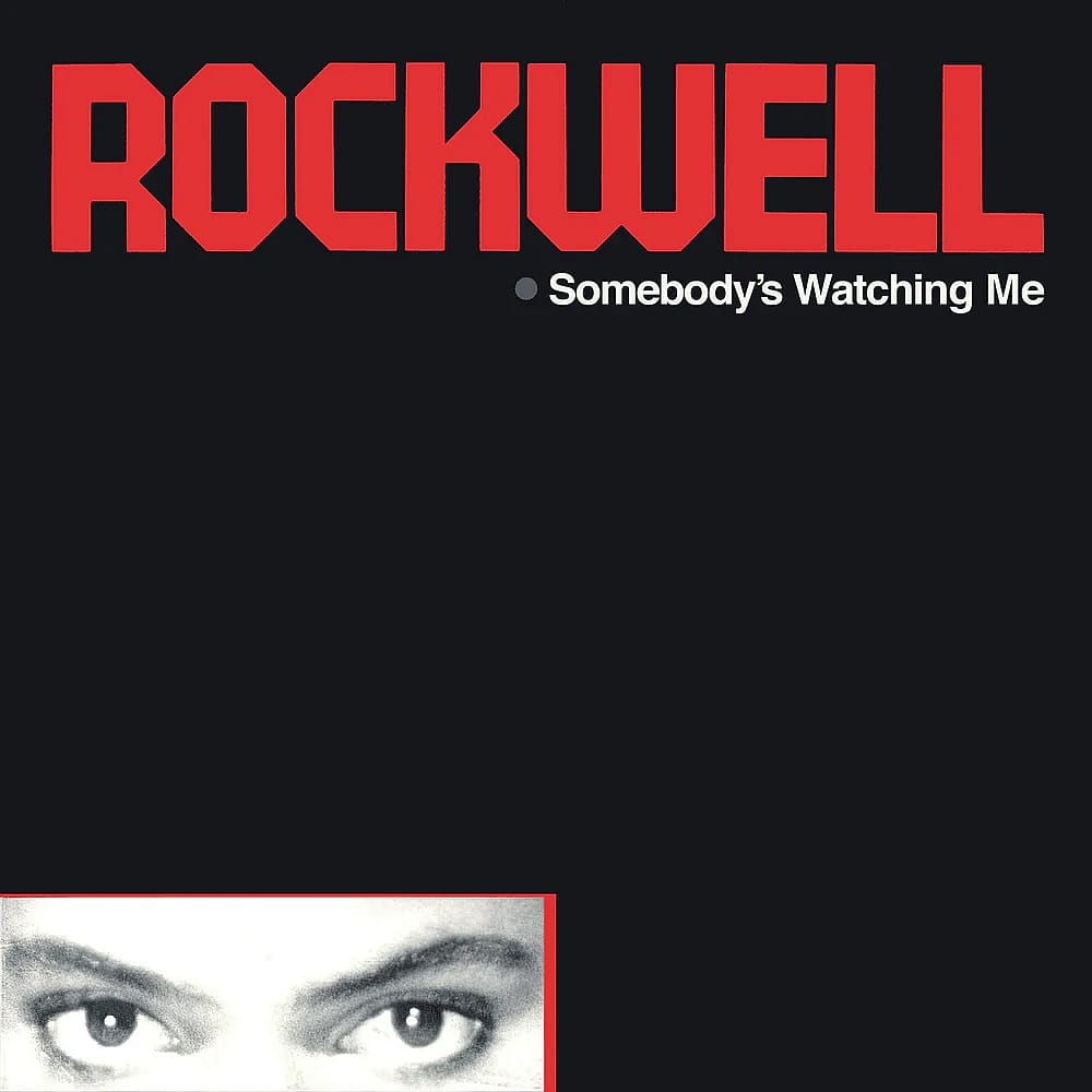Cover art for the Rockwell single Somebody's Watching Me