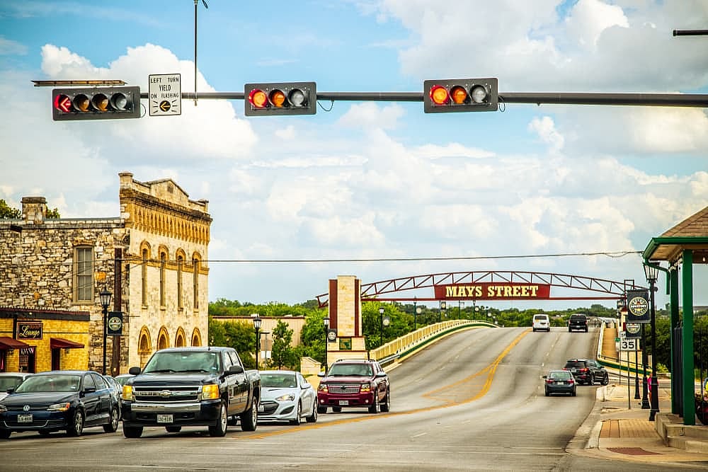 View of Round Rock in downtown, Texas. 
