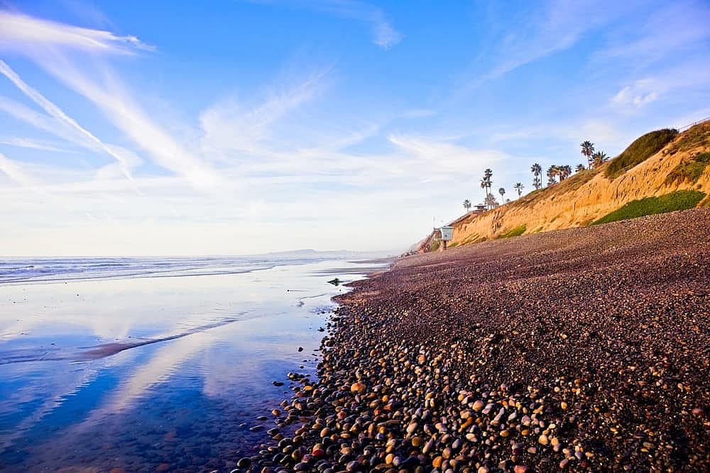 Beautiful skies above Carlsbad state beach.