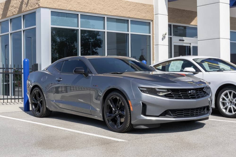 Used Chevrolet Camaro display.