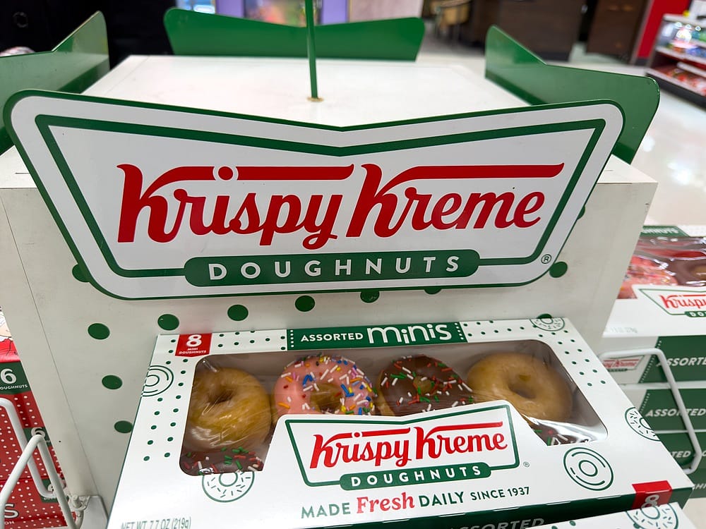 Krispy Kreme Minis Doughnut Box and Store Display
