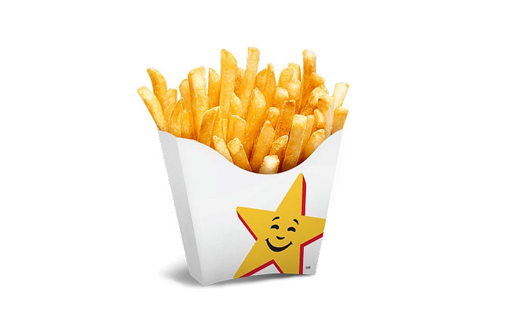 A promo photo of an order of fries from Carl's Jr.