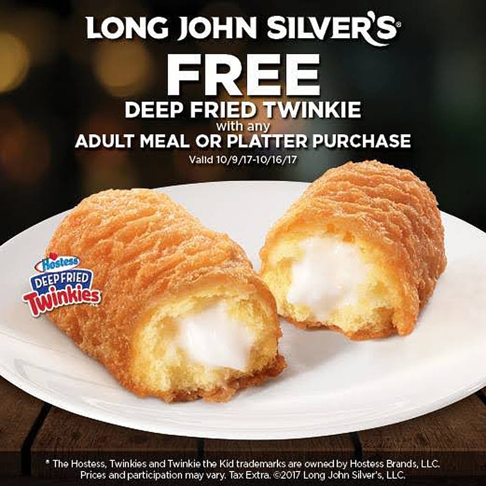 A promo image for Long John Silver's Deep Fried Twinkie