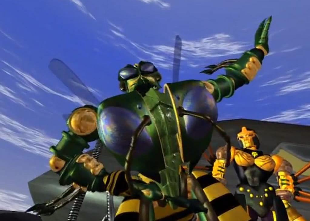 Transformer characters in battle.