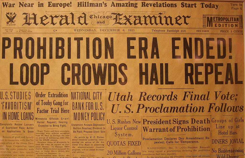 Amendment XXI: Repeal of prohibition