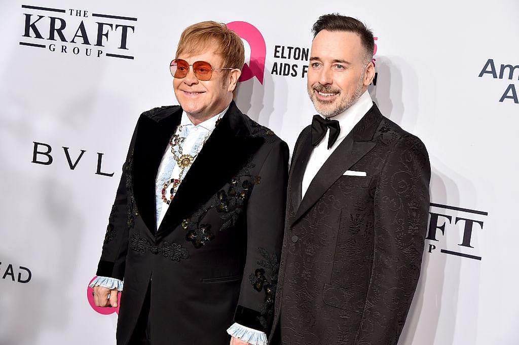 David Furnish and Elton John