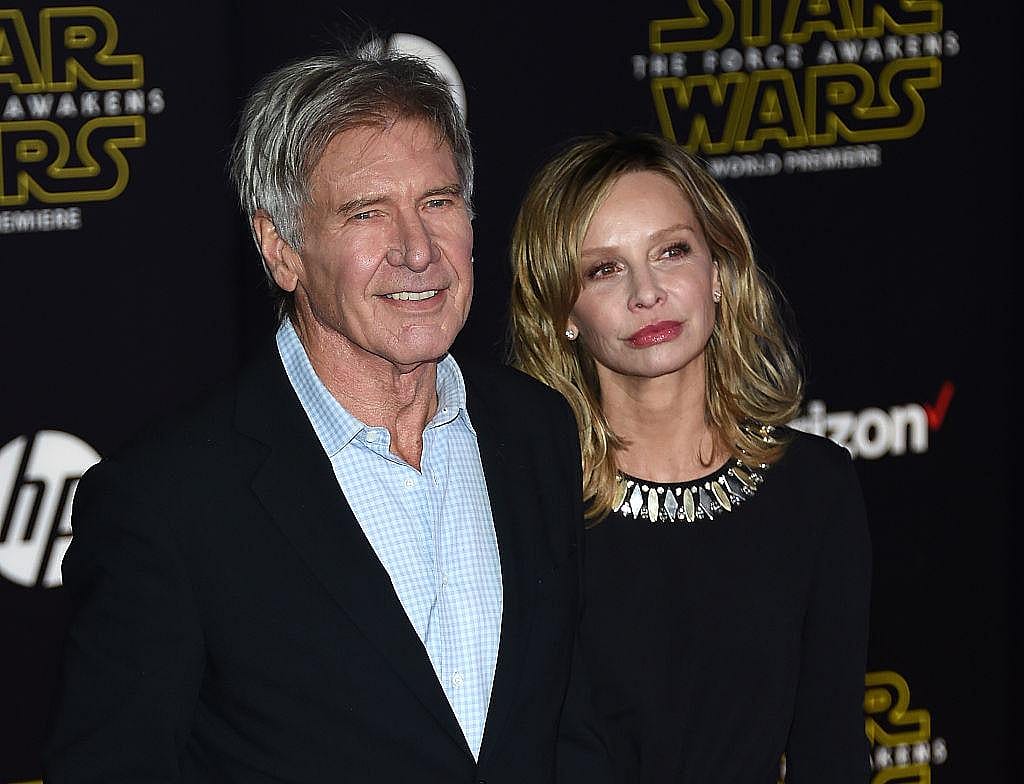 Calista Flockhart and Harrison Ford