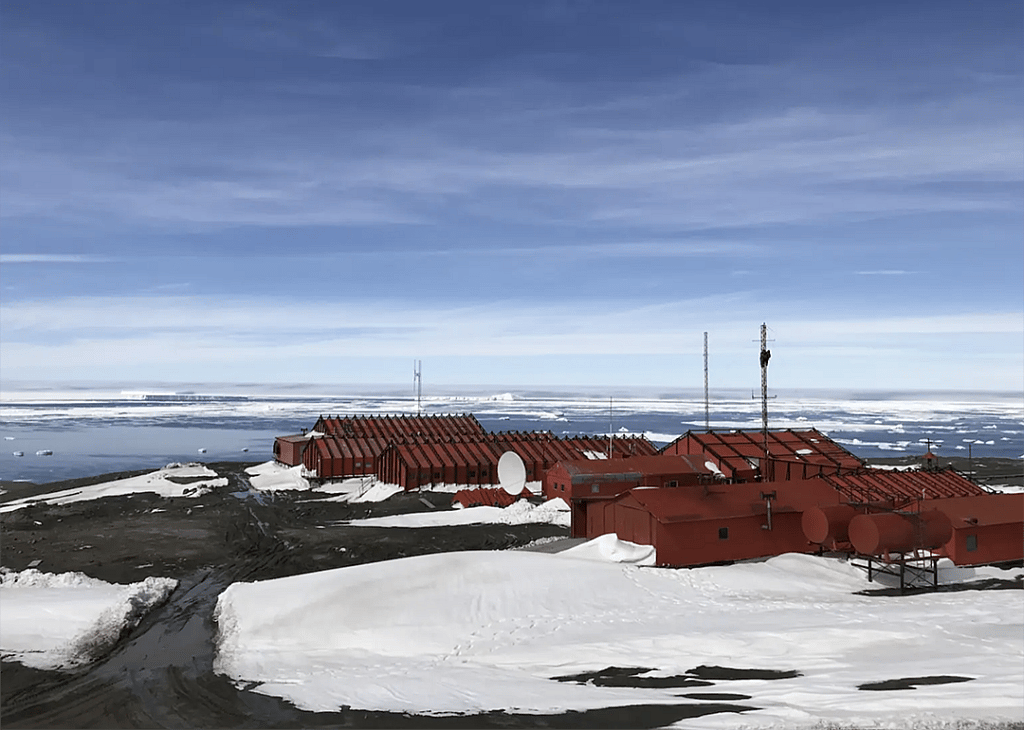 A view of Marambio Station in Antarctica.