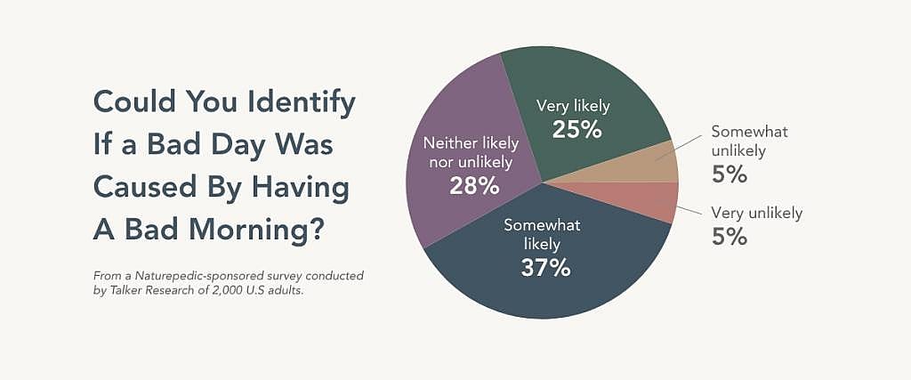Percentages of respondents that can identify a bad day was caused by a bad morning.
