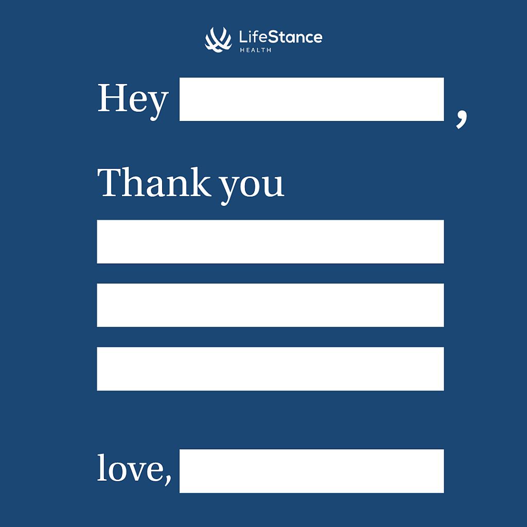 Blue card with blanks to fill in for thanking someone.