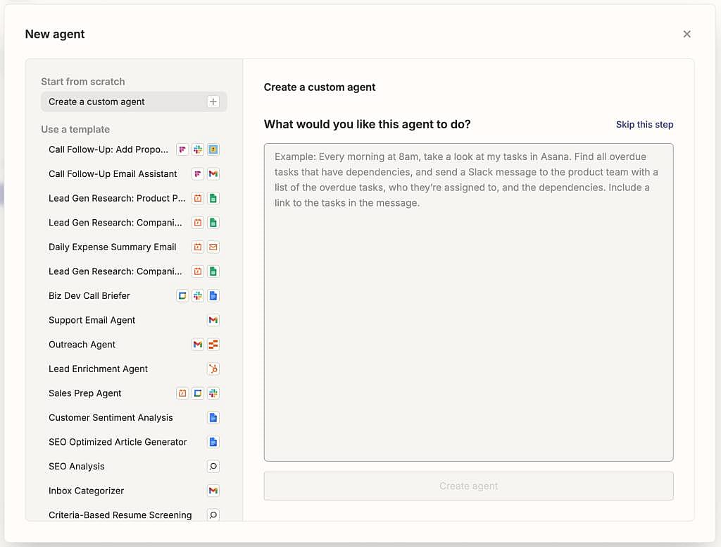 An example screenshot of combining agents to develop an ambient AI system.