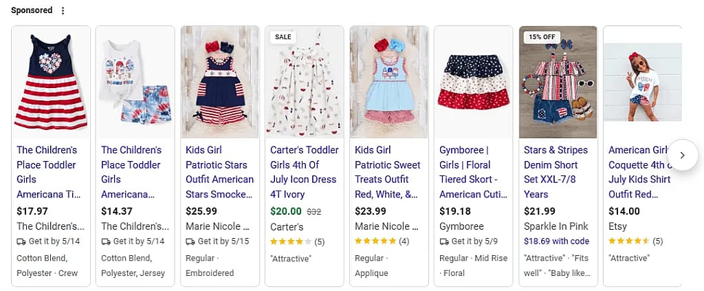 Shopping results sourced from Google. 