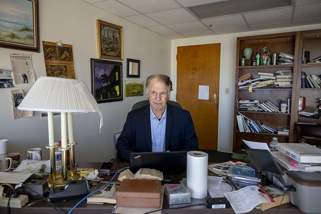 Author and historian John Barry, an advocate for oil companies to pay for coastal restoration, at his office in New Orleans on March 23, 2026.