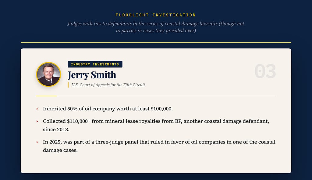 Infographic showing Jerry Smith's profile.