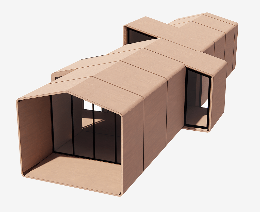The Compact House is made using ultra-high-performance concrete.