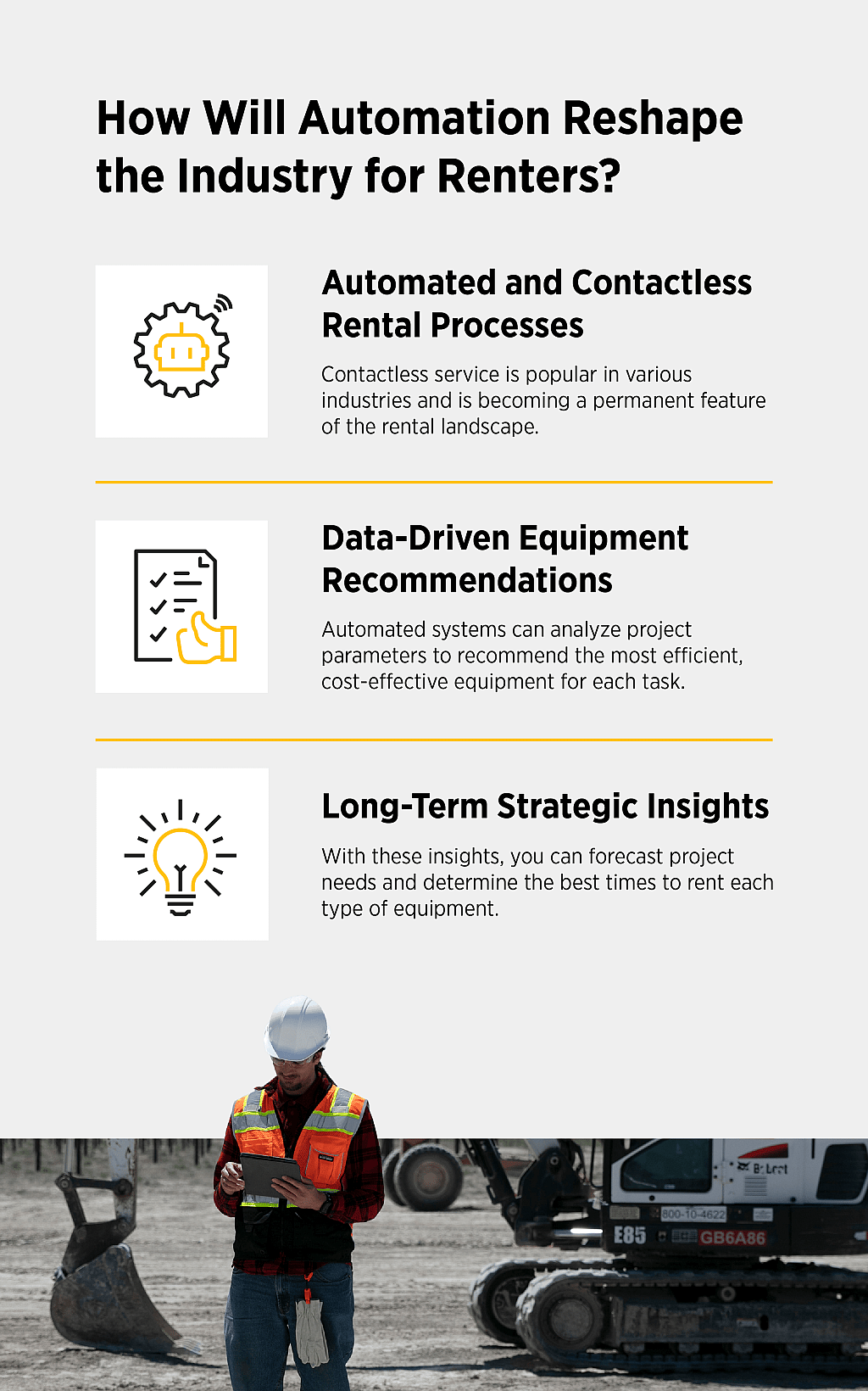 An infographic listing how automation will reshape the industry for renters.