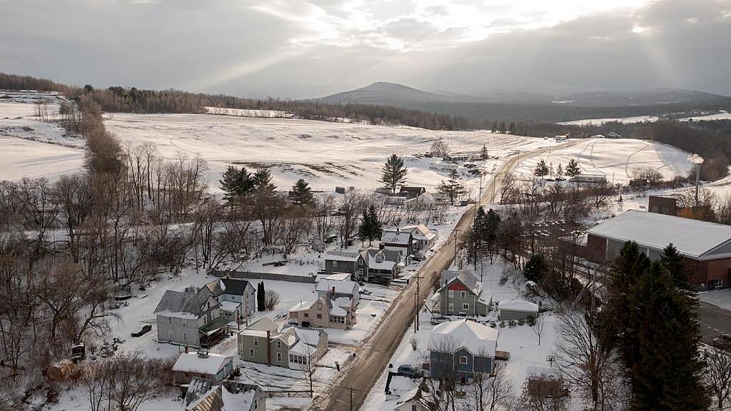 The town of Richford, Vermont, which borders Canada, in November. For many farm workers along the Canadian border, the escalating risk of detention has kept them confined to their farms.
