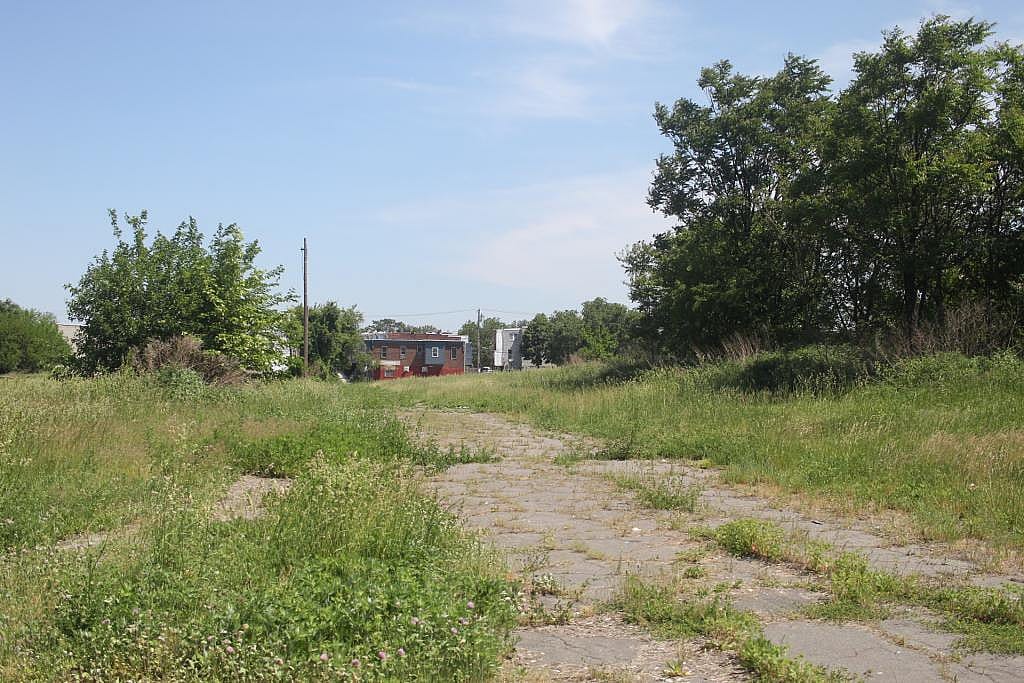 The City of Philadelphia is considering this site in North Philadelphia's Logan Triangle to develop a potential modular housing factory.