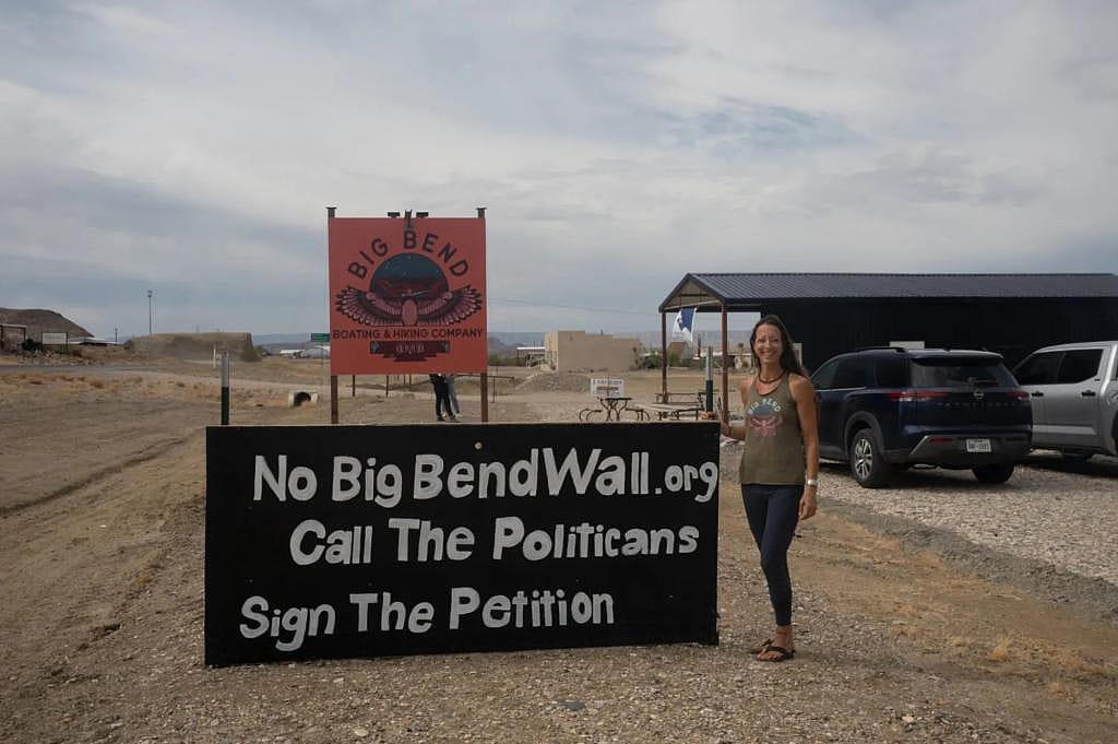 Erin Little outside of the Big Bend Boating and Hiking Company in Terlingua, Texas.