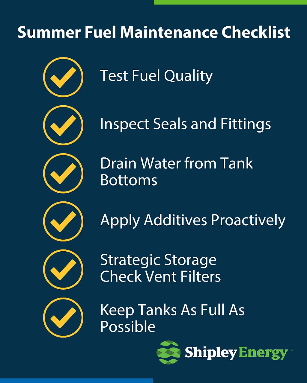 A summer fuel maintenance checklist