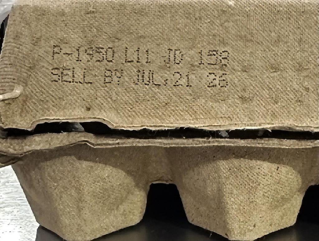 Sell-by date on a carton of recalled eggs